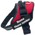 Customizable Reflective Service Dog Harness – Adjustable No-Pull Nylon Vest with Personalized Velcro Tag & Leash (XXS–XXL)