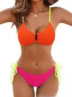 High Waist Backless Bikini Set for Women – Tummy Control Padded Swimsuit for Swimming & Beachwear - Image 4